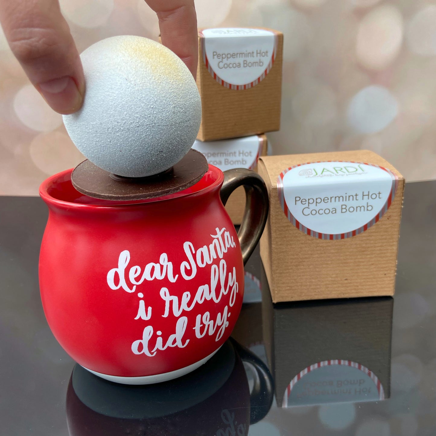 Peppermint Hot Cocoa Bombs